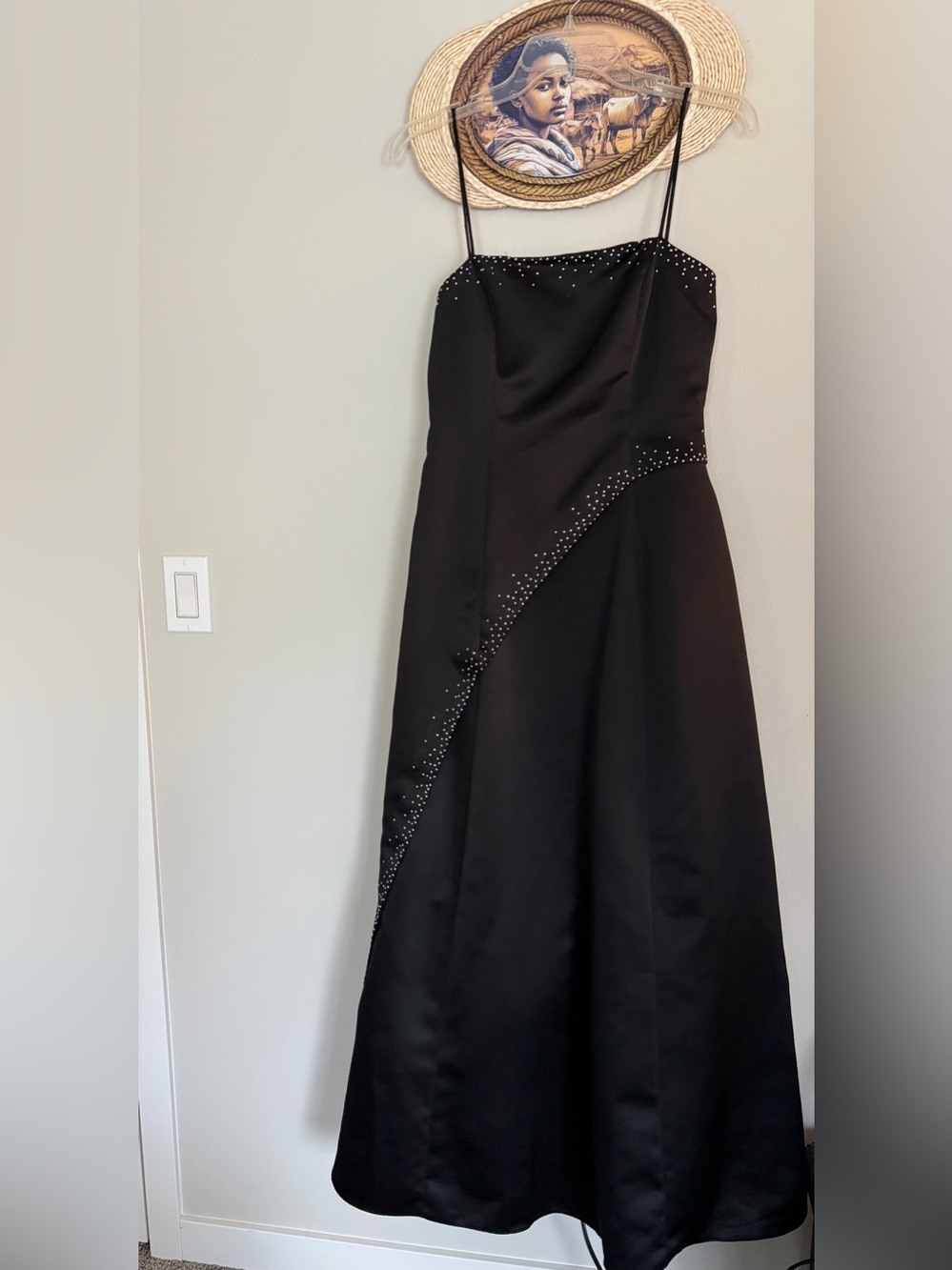 Zum Zum by Nikki Lucas Black Beaded Spaghetti-Strap  Dress